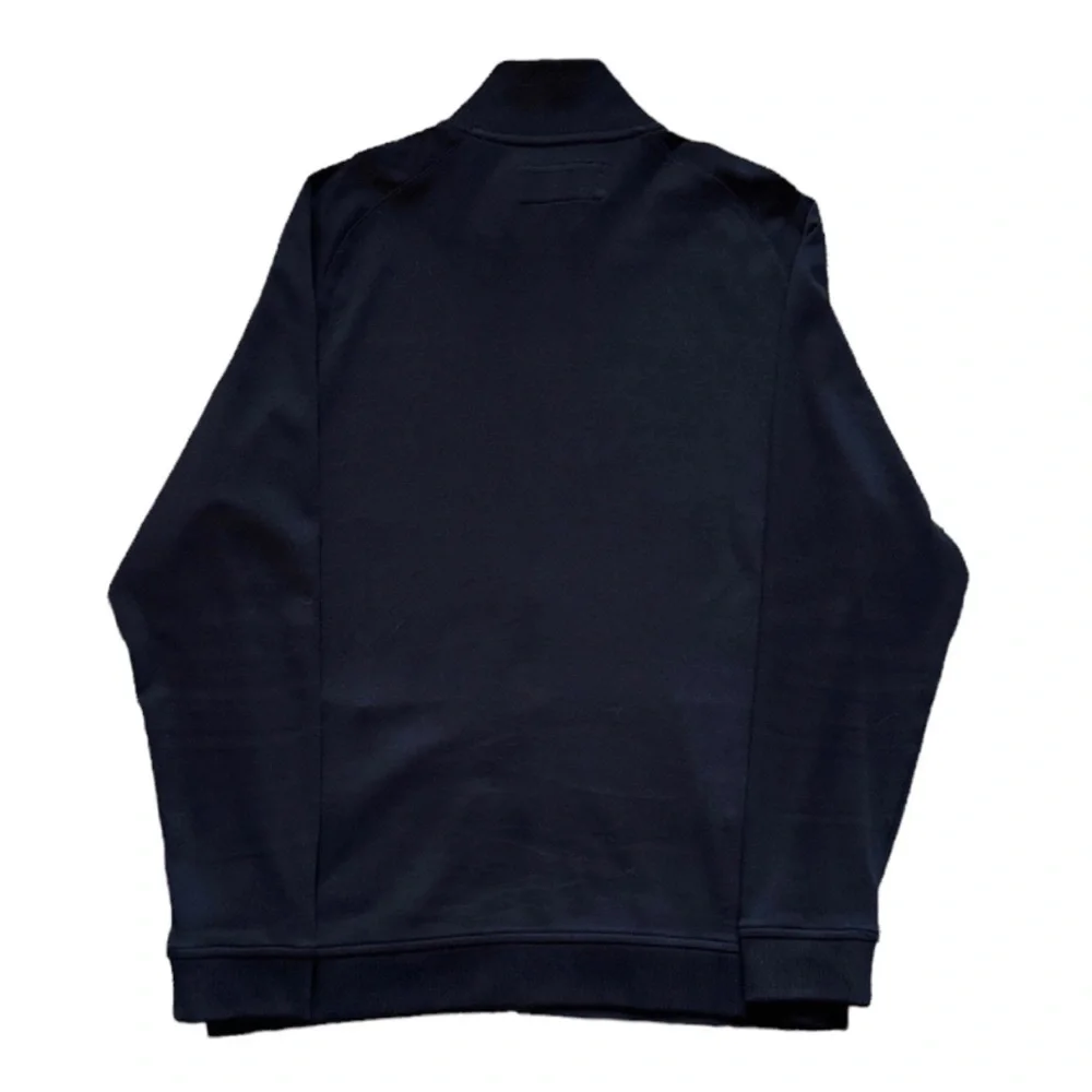 TED BAKER LONDON FULL ZIP MEN’S COTTON BOMBER STYLE KNITWEAR JACKET NAVY GRAY - Picture 9 of 12